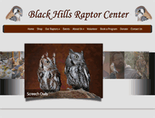 Tablet Screenshot of blackhillsraptorcenter.org